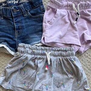 Shorts girls 2t Cat & Jack  - Gray, Denim, and Lavender unicorn skort